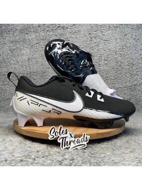Nike Vapor Edge Speed 360 2 Football Size 8.5 Men Black White DA5455-001